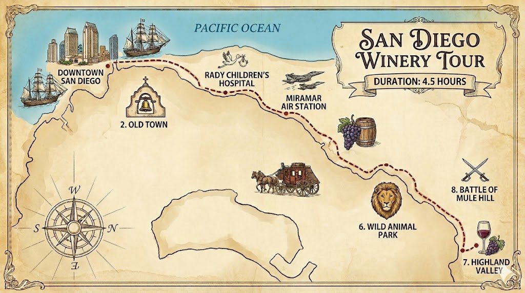 San Diego Tour Map